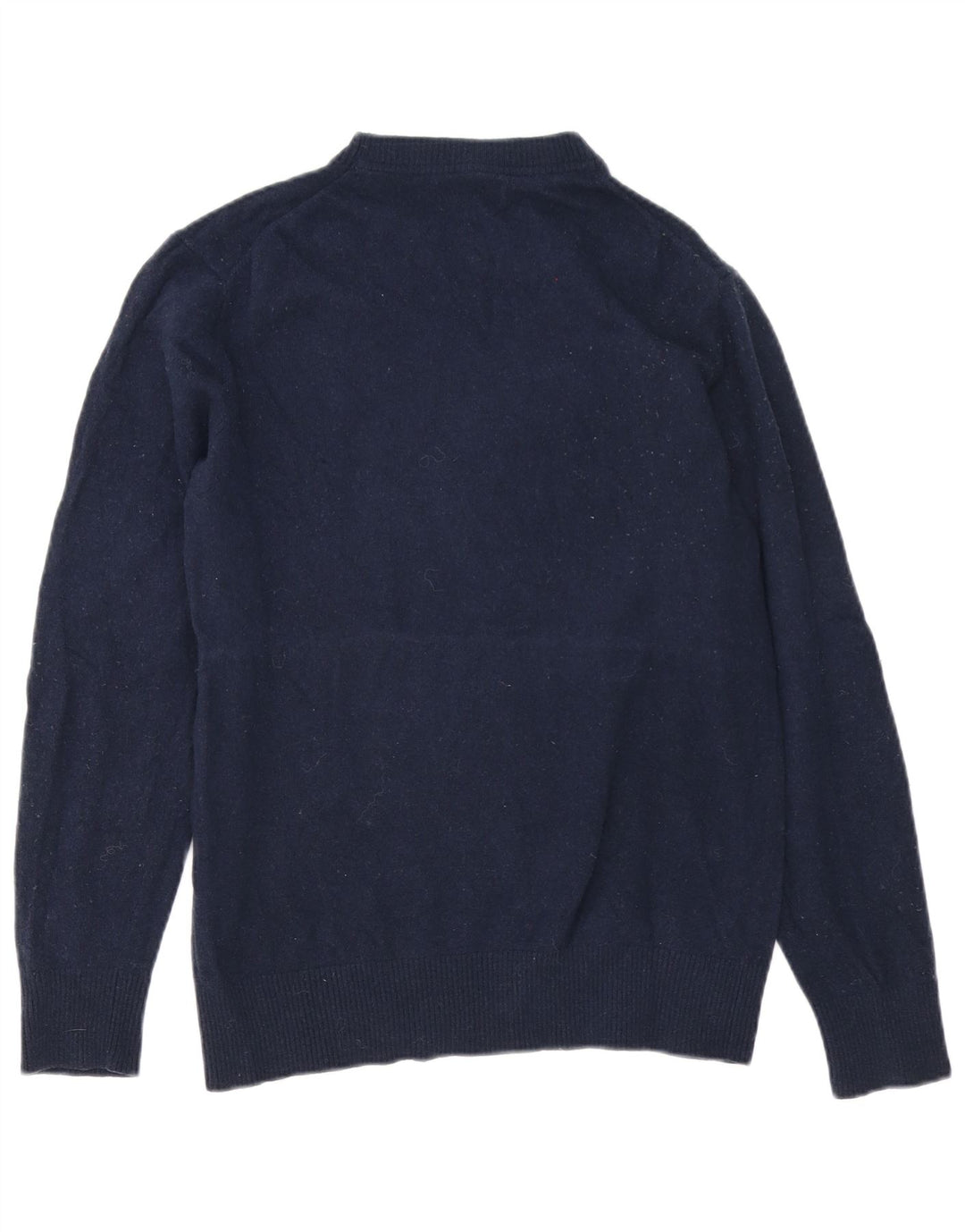 Gant Herren-Pullover mit Rundhalsausschnitt, Größe S, marineblaue Lammwolle