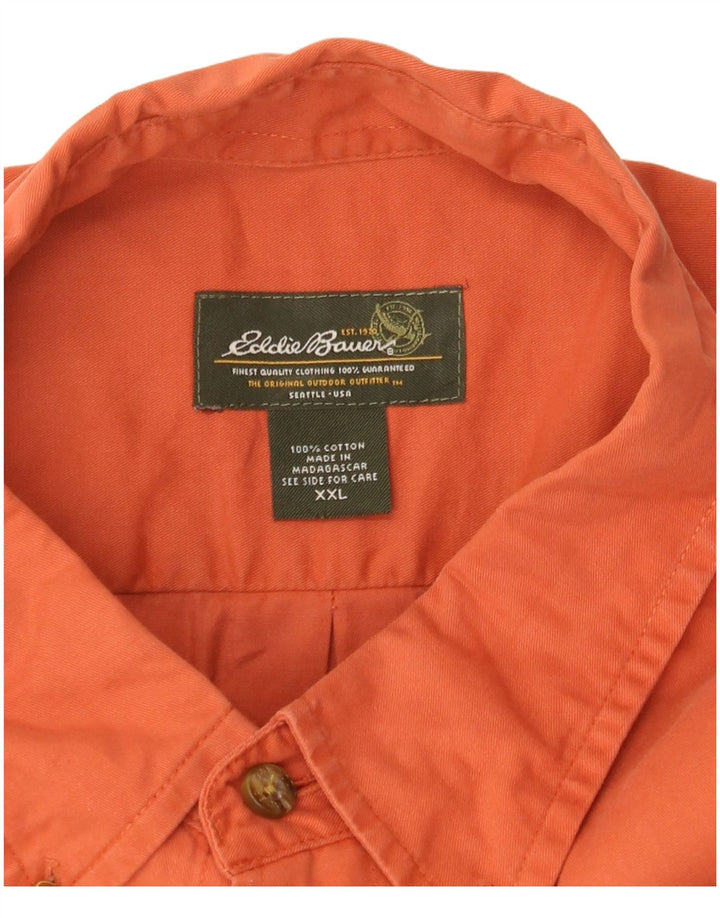 Eddie Bauer Herrenhemd 2XL Orange Baumwolle