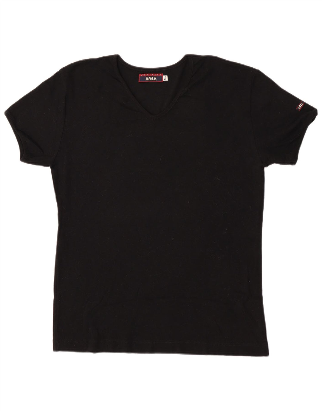 Rifle Herren T-Shirt Top 2XL Schwarz Baumwolle