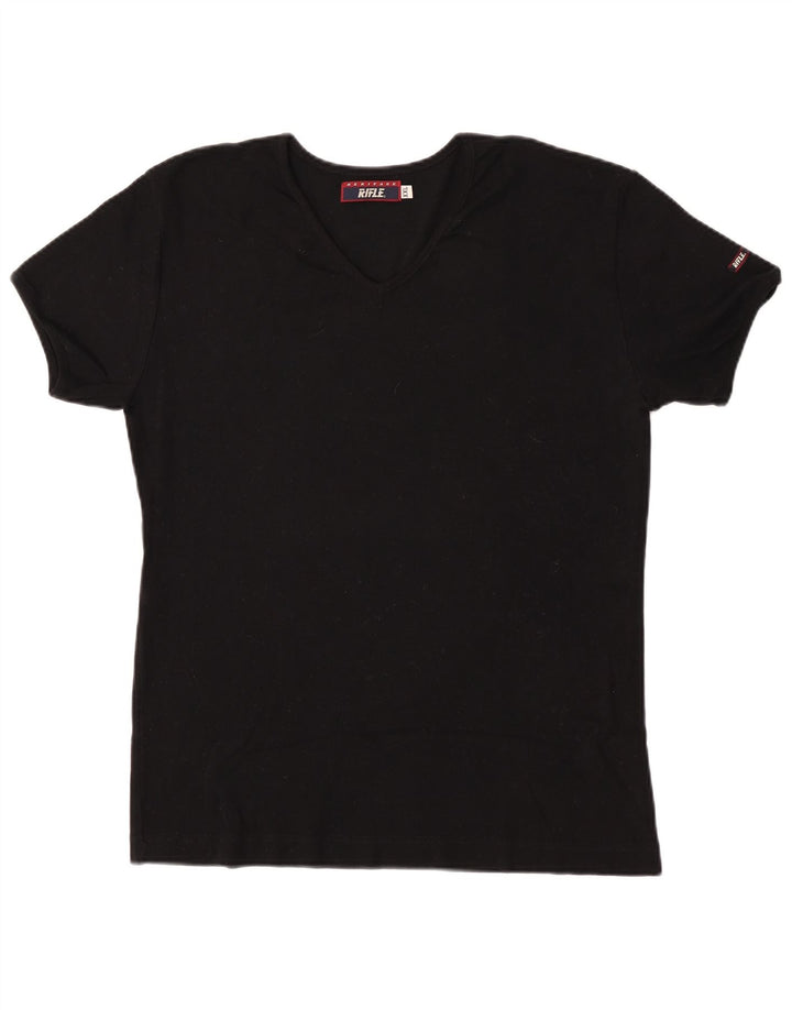 Rifle Herren T-Shirt Top 2XL Schwarz Baumwolle