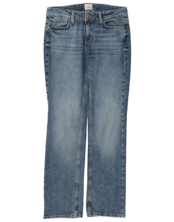 Guess Damen Straight Jeans W29 L31 Blaue Baumwolle