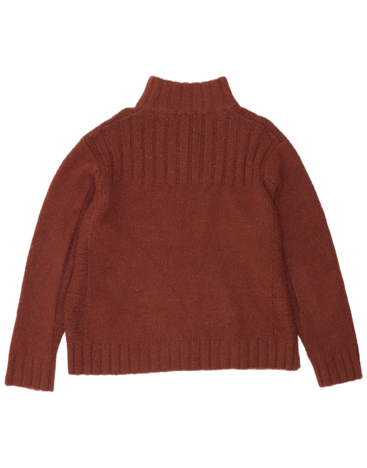 Marks & Spencer Herren-Pullover mit Reißverschluss, XL, braunes Acryl