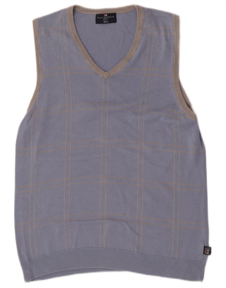 Marks & Spencer Herren-Golfweste, Tanktop, Größe S, Blau, Baumwolle