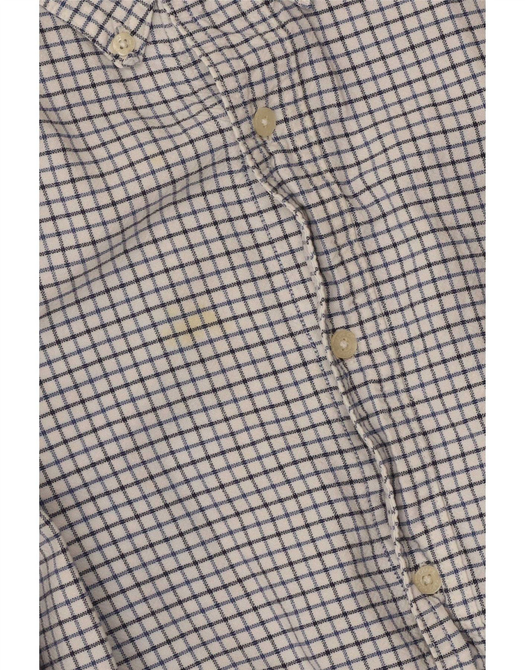 Chaps Herrenhemd 2XL weiß kariert Baumwolle