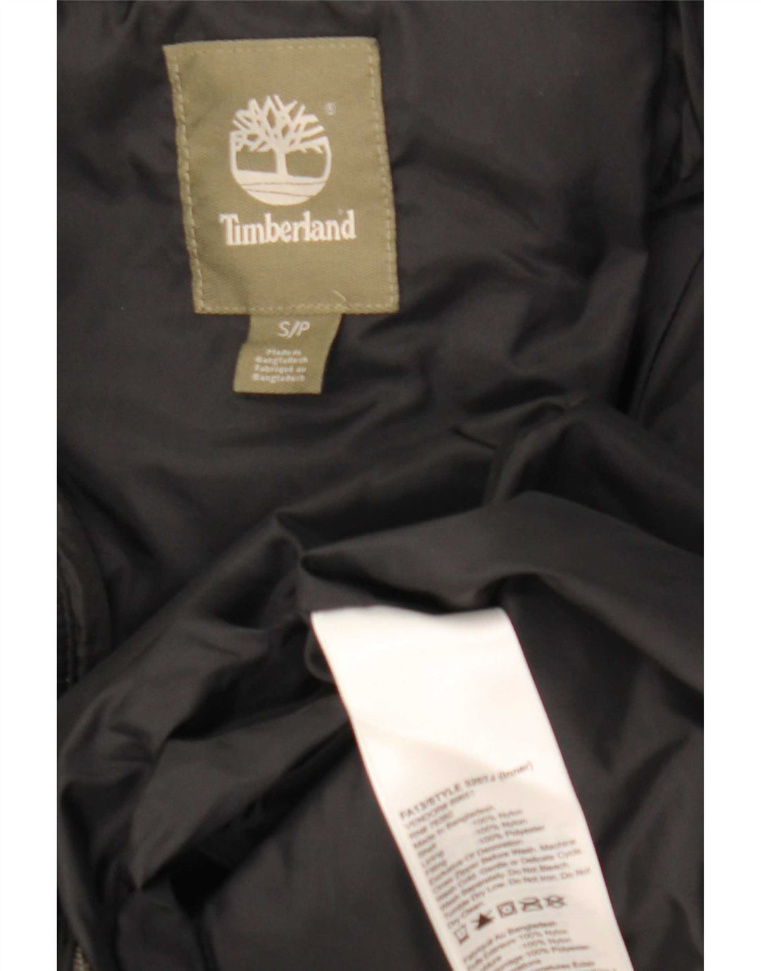 Timberland Herren Steppjacke UK 36 Small Schwarz Nylon