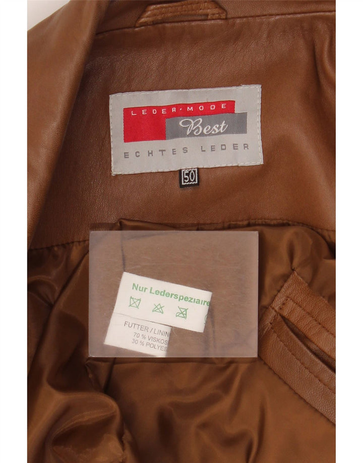 Vintage Herren Bomber Lederjacke EU 50 Großes braunes Leder