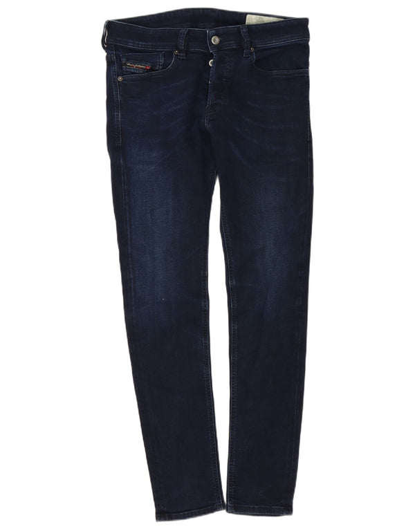 Diesel Damen Sleenker-x Skinny Slim Jeans W30 L30 Marineblau Baumwolle
