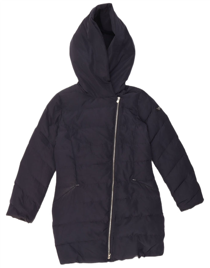 Armani Junior Mädchen-Kapuzenmantel, gepolstert, 13–14 Jahre, marineblaues Polyester