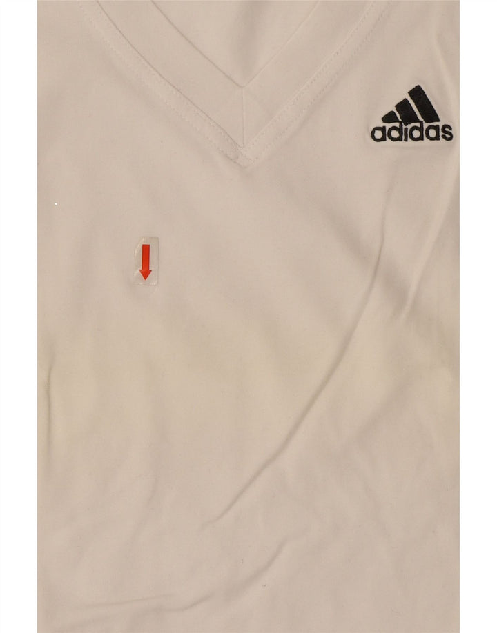 Adidas Damen Weste Top UK 8 Small Weiße Baumwolle