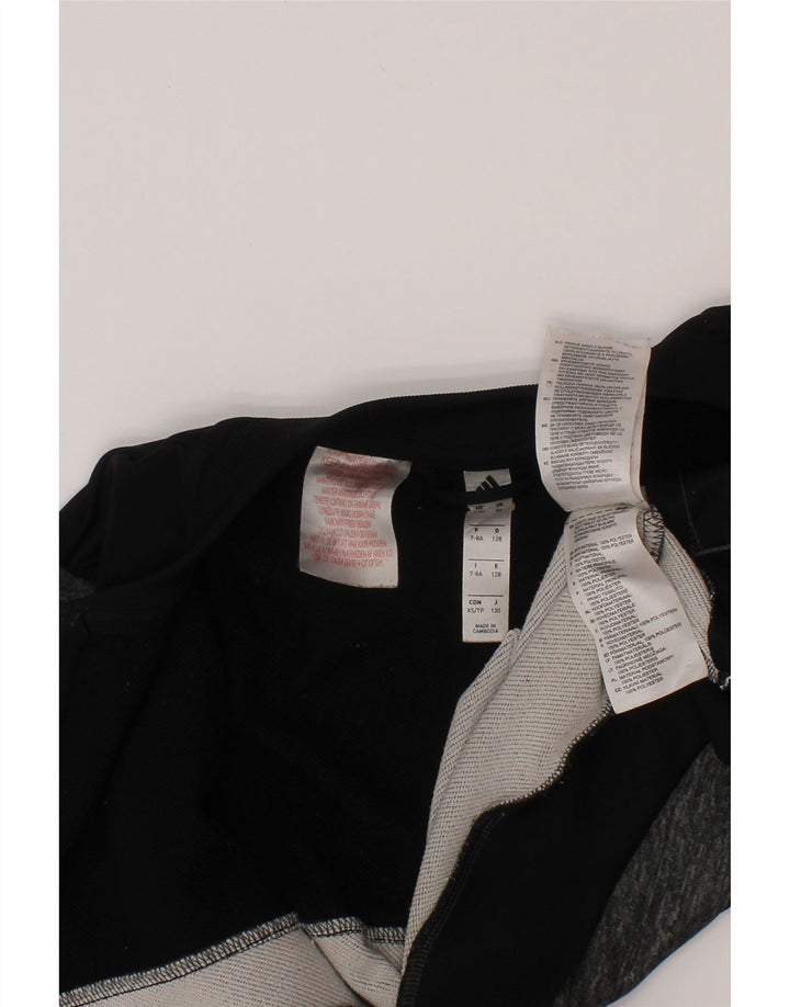 Adidas Jungen Climalite Trainingsanzug Top Jacke 7–8 Jahre Grau Farbblock