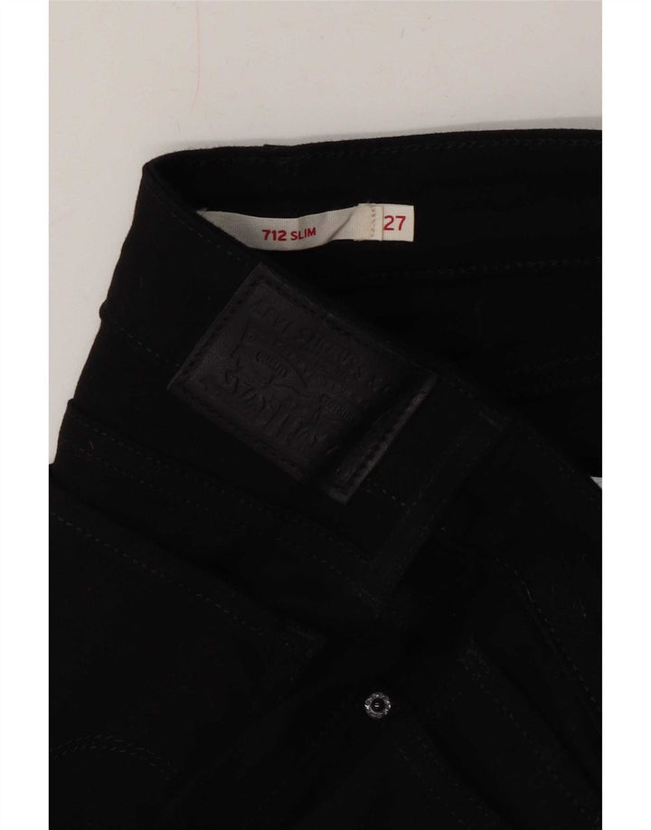 Levi's Damen 712 Slim Jeans W27 L26 Schwarz