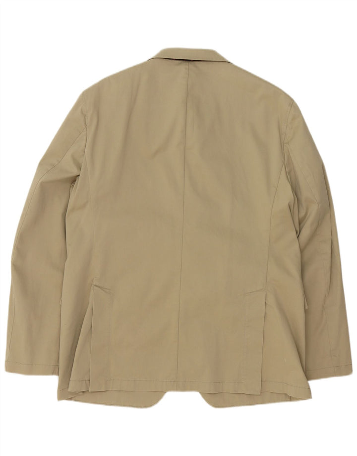 Gant Herren 2-Knopf-Blazerjacke IT 54 2XL Beige Baumwolle