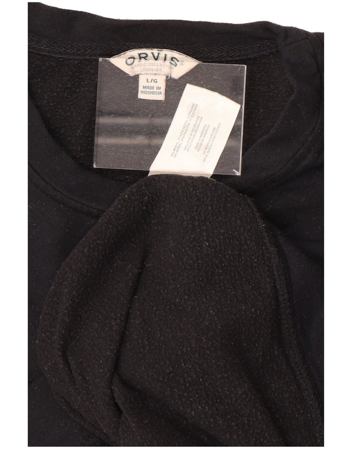 ORVIS Damen-Sweatshirt-Pullover UK 16 Large Schwarz Modal