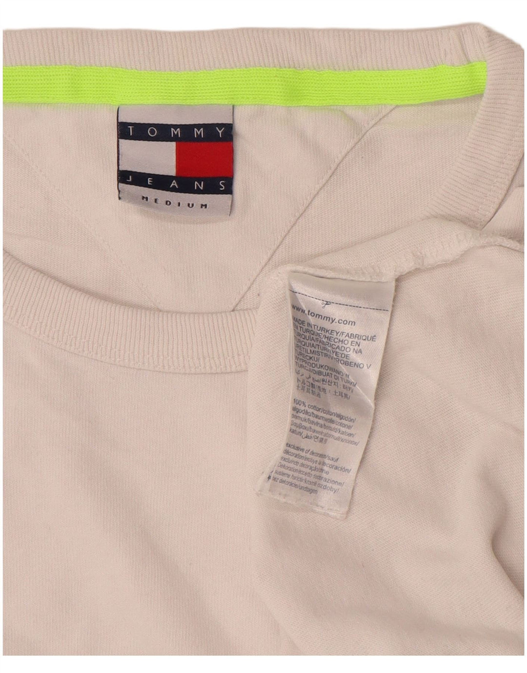 Tommy Hilfiger Herren-T-Shirt mit Grafik, mittelweiße Baumwolle