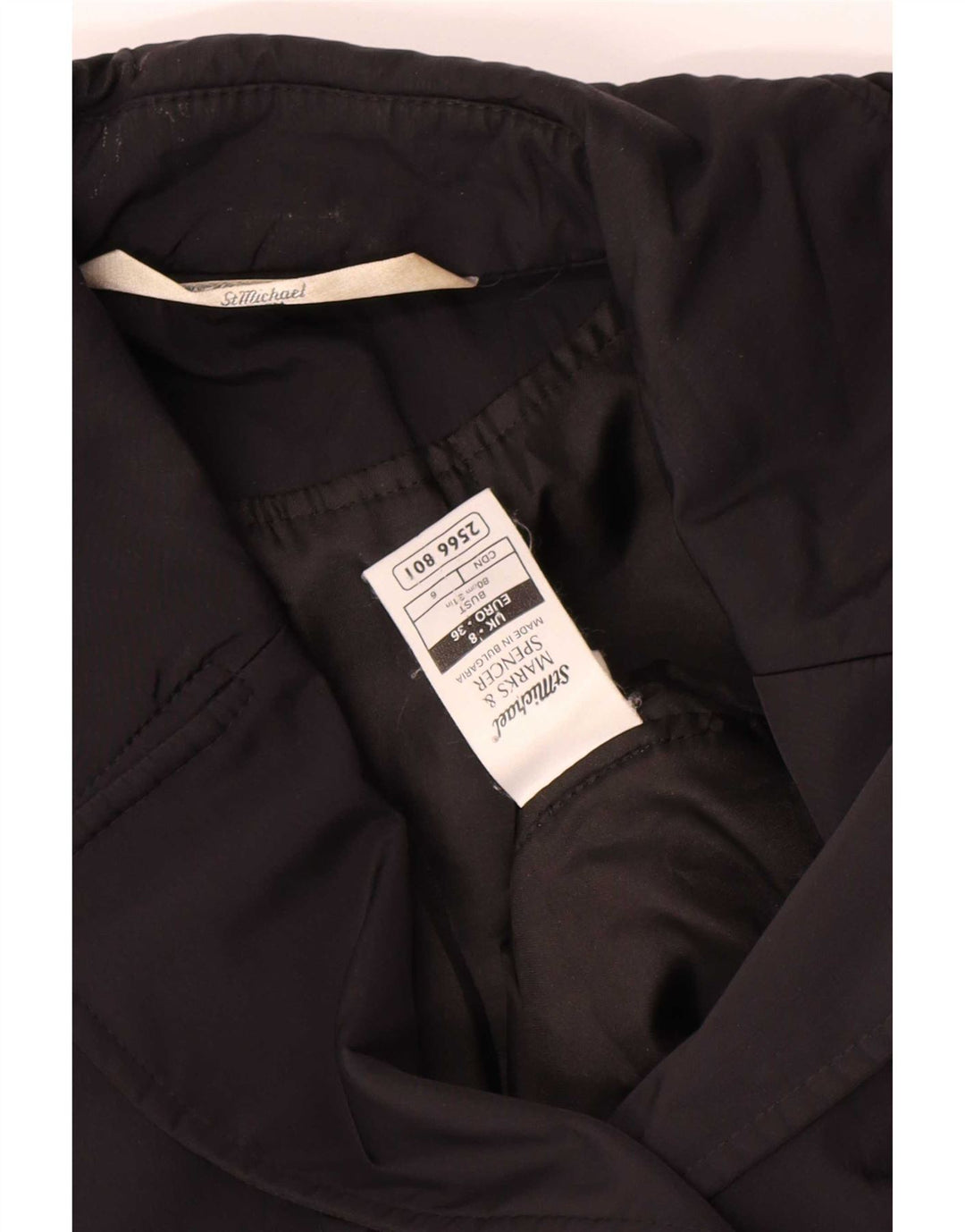 Marks & Spencer Damen St. Michael Zweireihiger Mantel UK 8 Small Schwarz