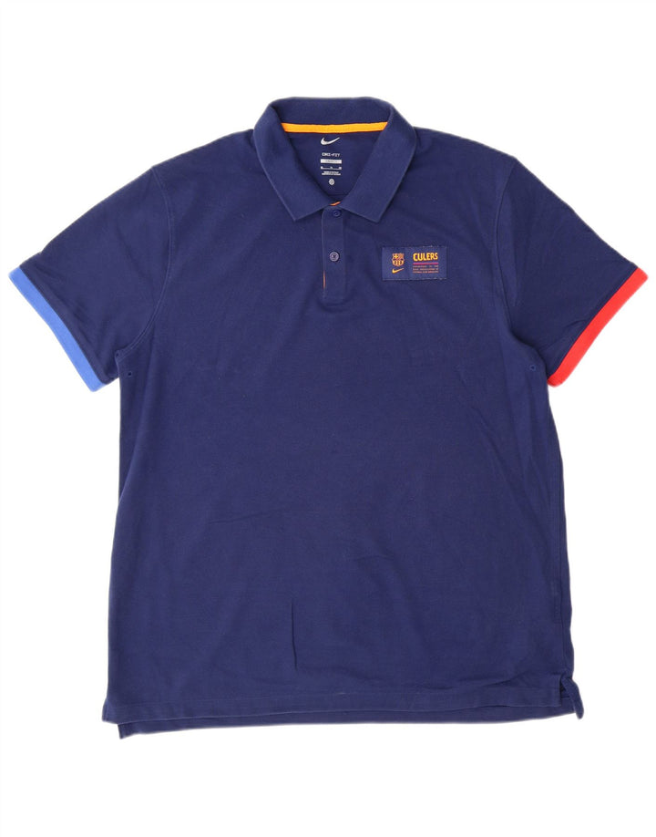 NIKE Herren Dri Fit Slim Fit T-Shirt Top XL Blau Baumwolle