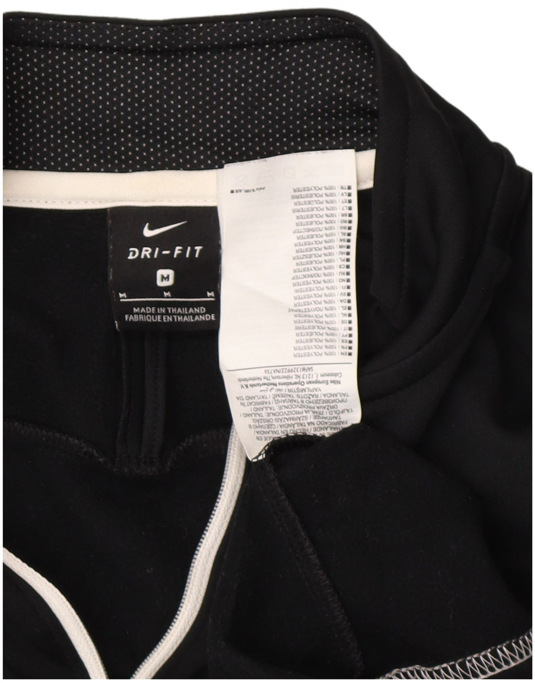 NIKE Herren Dri Fit Pullover-Trainingsanzugoberteil mit Reißverschluss, Mittelschwarz, Farbblock