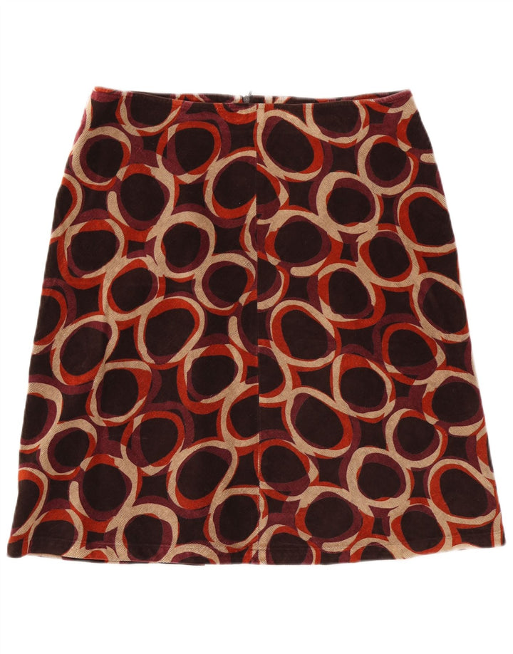 HOBBS Damen A-Linienrock UK 16 Large W34 Mehrfarbig gepunktete Baumwolle