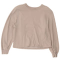 Zara Damen Crop Sweatshirt Pullover UK 14 Mittelgraue Baumwolle