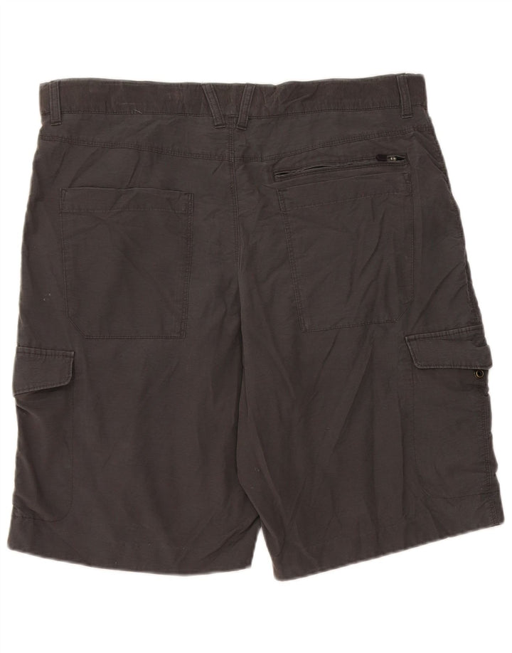 Marks & Spencer Herren Cargoshorts W34 Large Grau Baumwolle