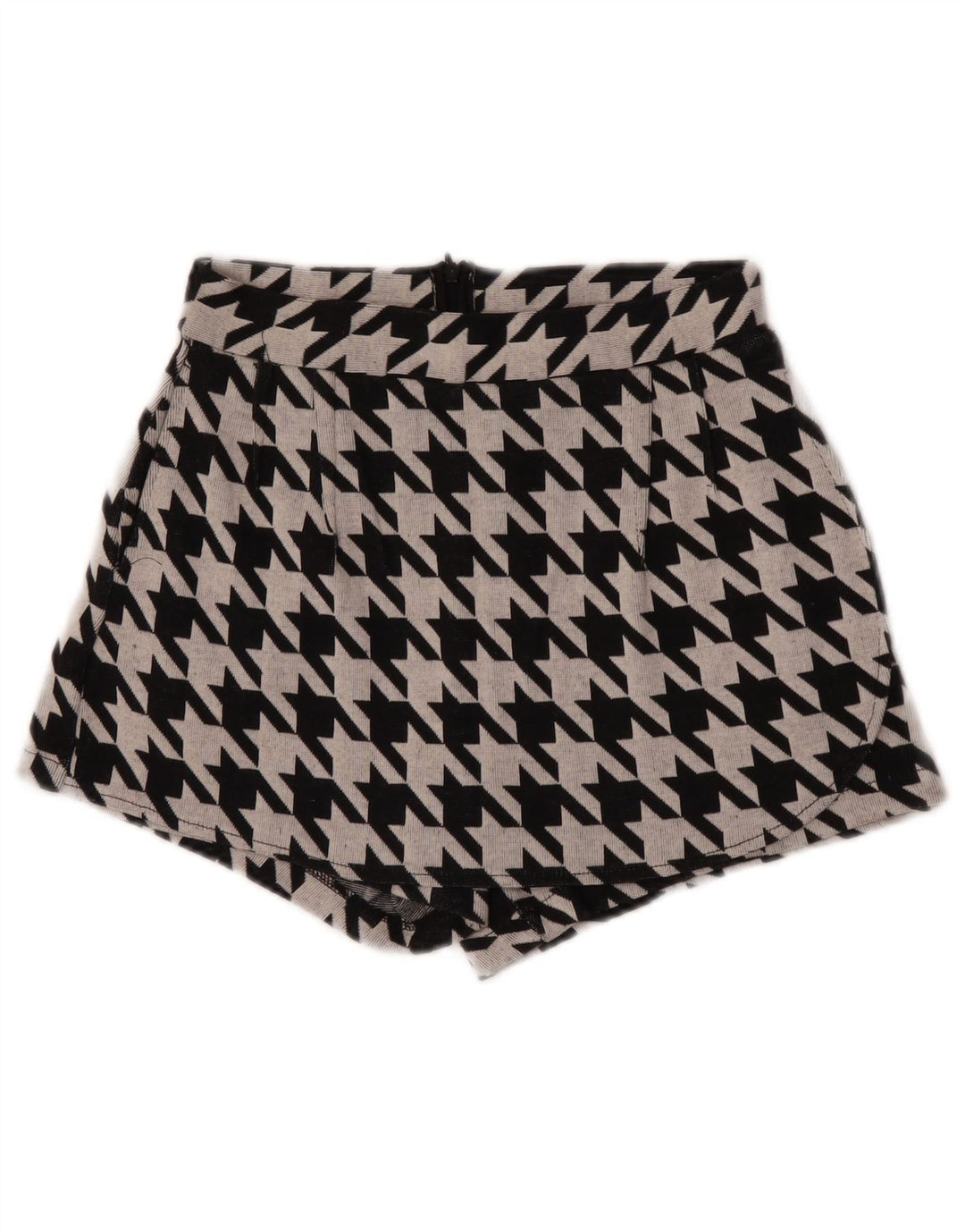 Zara Damen Trafaluc Casual Shorts Small W26 Schwarzer Hahnentritt