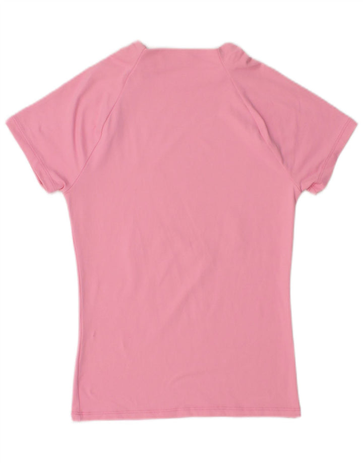Zara Damen T-Shirt mit Grafik, Gr. 8, Rosa