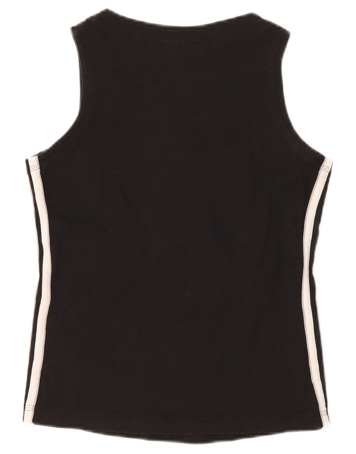 Adidas Damen Weste Top UK 8 Small Schwarz Baumwolle
