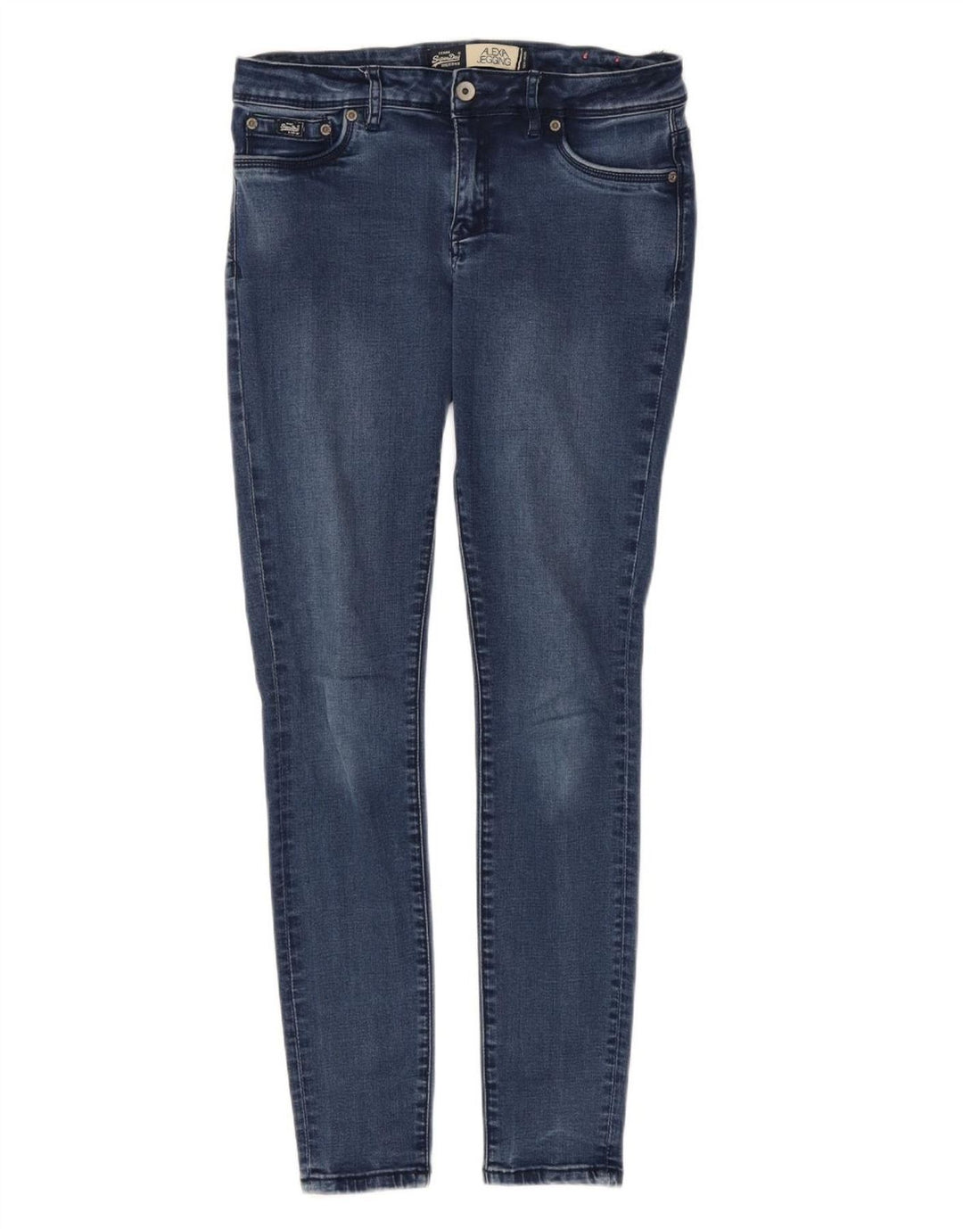 SUPERDRY Damen Alexia Jegging Skinny Jeans W30 L32 Blaue Baumwolle