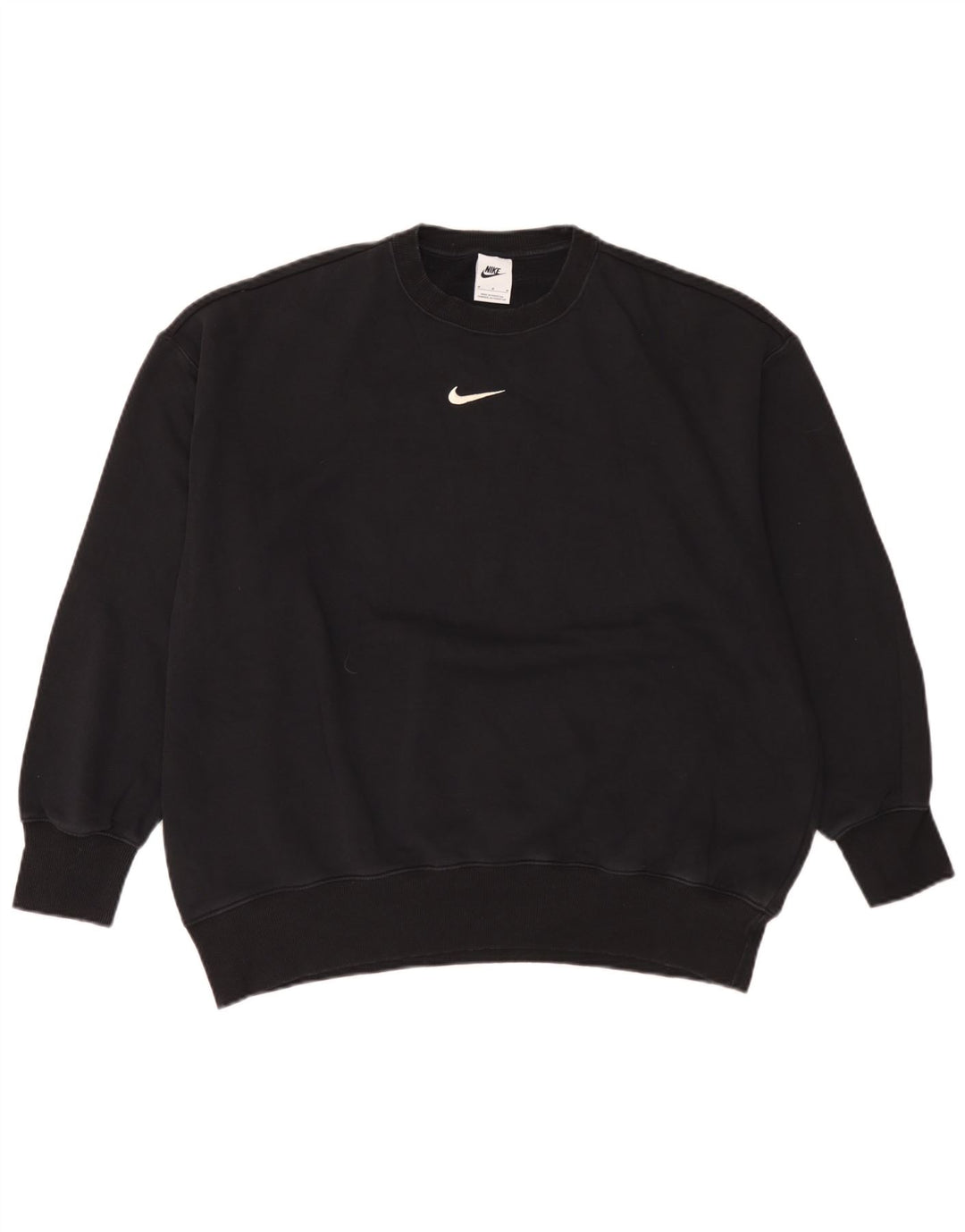 Nike Herren-Sweatshirt mit lockerer Passform, mittelschwarze Baumwolle