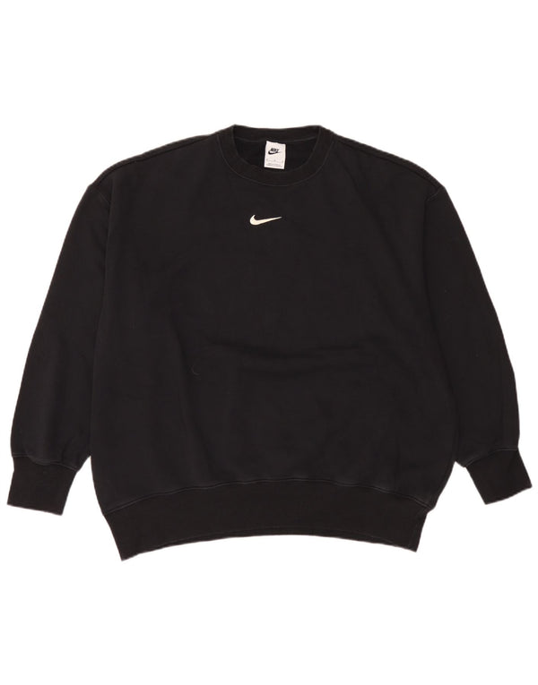 Nike Herren-Sweatshirt mit lockerer Passform, mittelschwarze Baumwolle