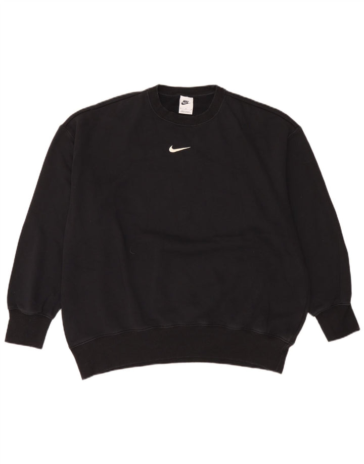 Nike Herren-Sweatshirt mit lockerer Passform, mittelschwarze Baumwolle