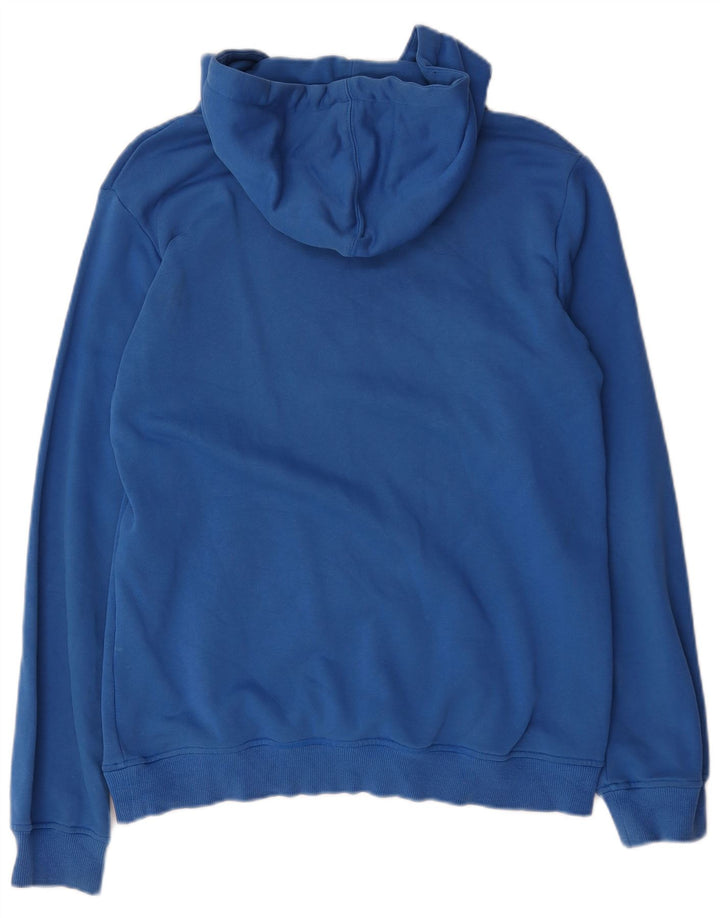Adidas Herren Graphic Hoodie Pullover mittelblaue Baumwolle