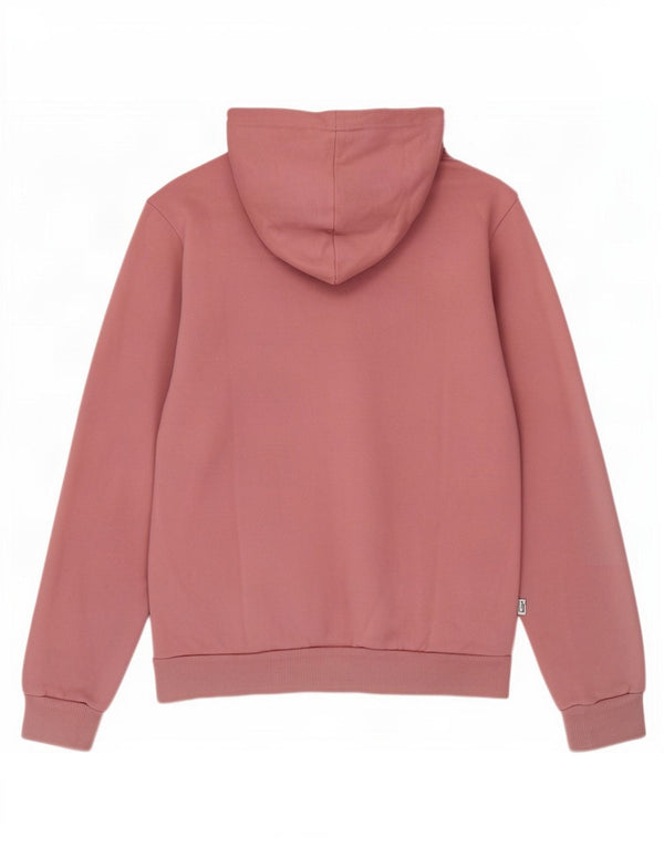 Puma Womens Graphic Hoodie Pullover UK 12 Mittelrosa Baumwolle