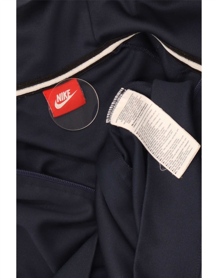 Nike Herren-Kapuzenpullover mit Reißverschluss, klein, marineblaues Farbblock-Polyester