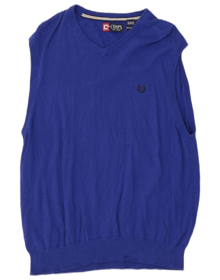 CHAPS Herren Weste Tank Top XL Blau Baumwolle