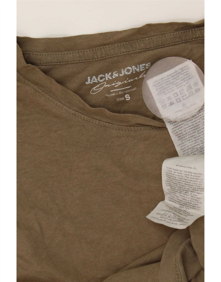 Jack & Jones Herren T-Shirt Top Small Khaki Baumwolle
