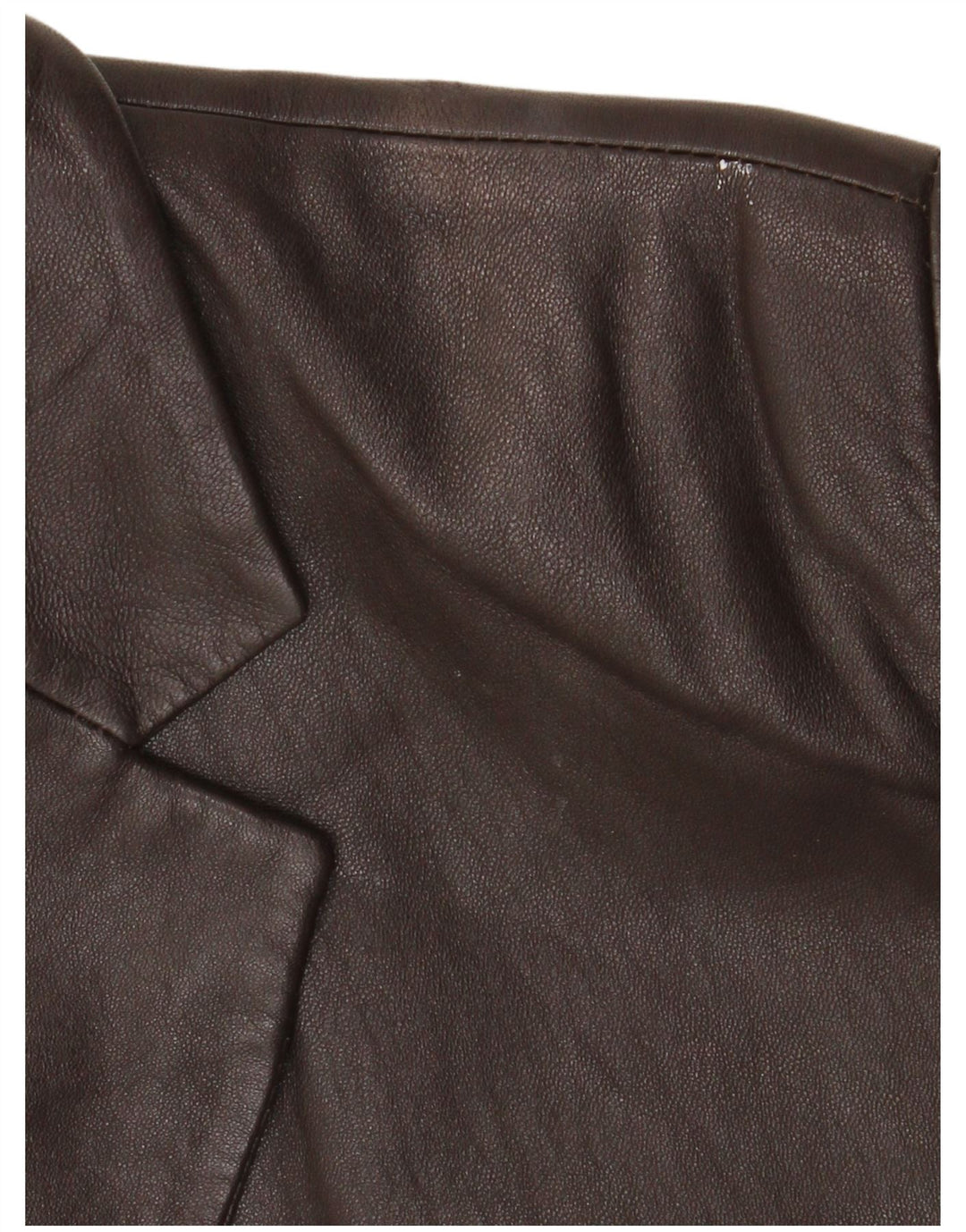 Vintage Damen 3 Knopf Leder Blazer Jacke UK 18 XL Braunes Leder