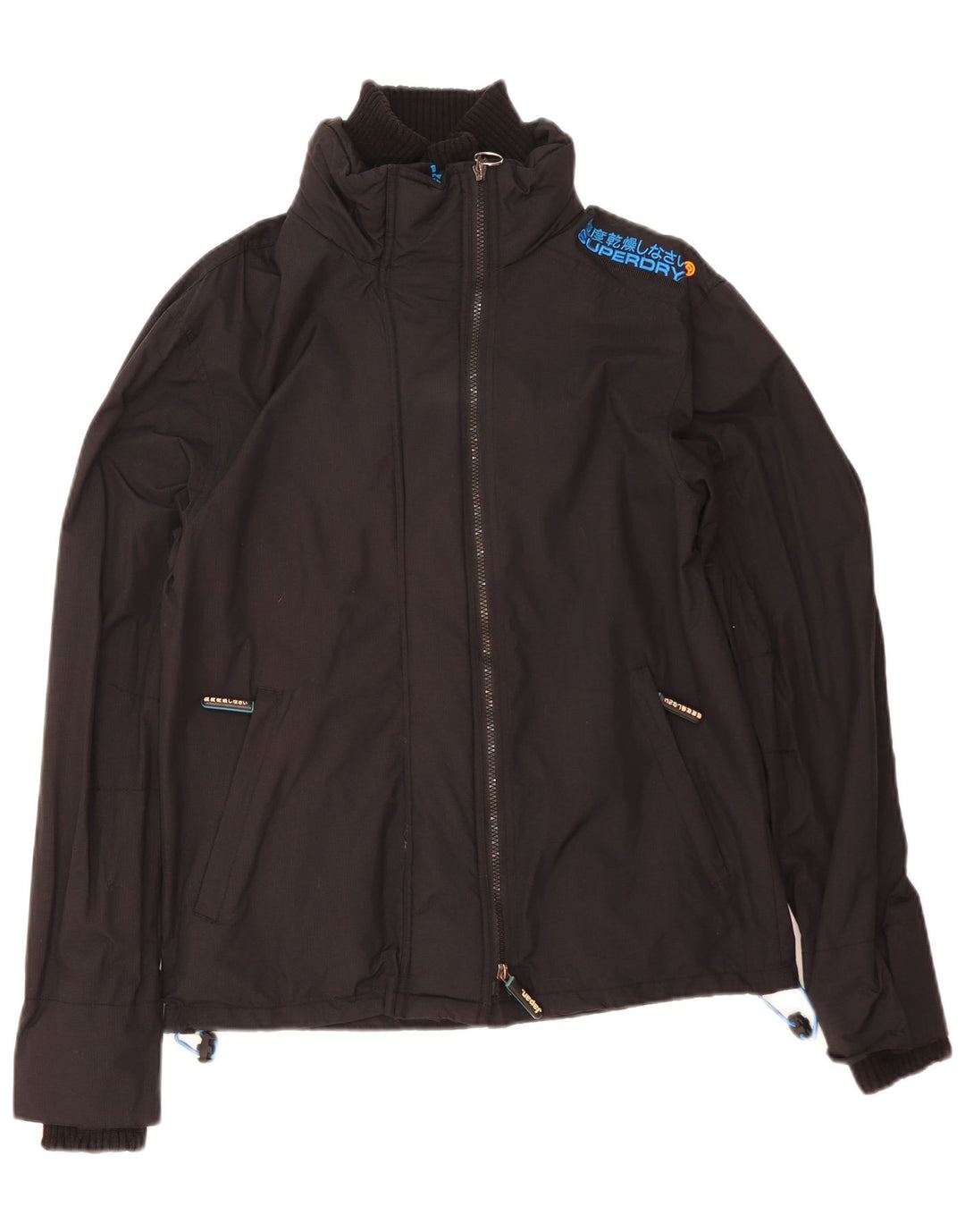 Superdry Damen Windcheater Graphic Windjacke UK 16 Large Schwarz