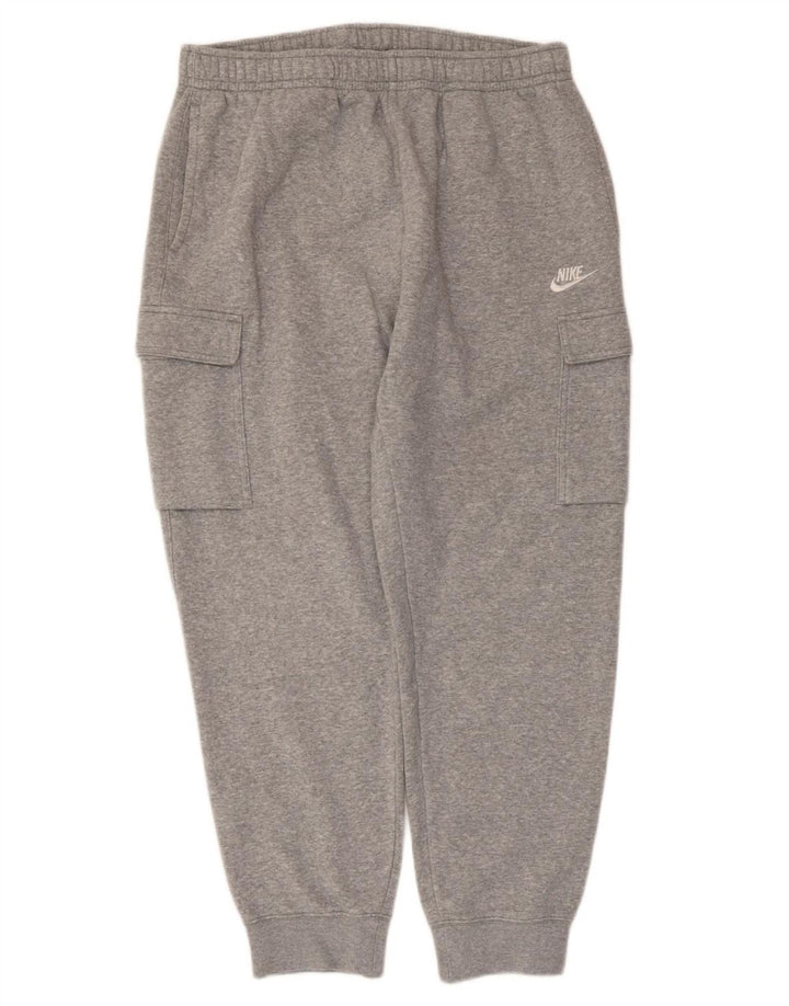 Nike Herren Cargo-Trainingshose, Jogginghose, Größe L, Grau, Baumwolle