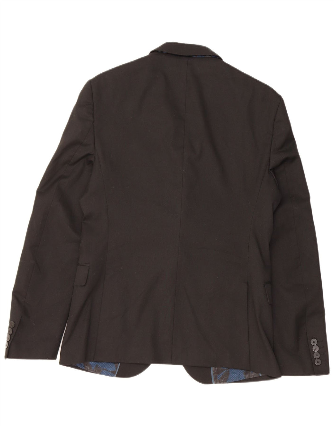 ZARA Herren 2-Knopf-Blazerjacke EU 48 Mittelschwarz