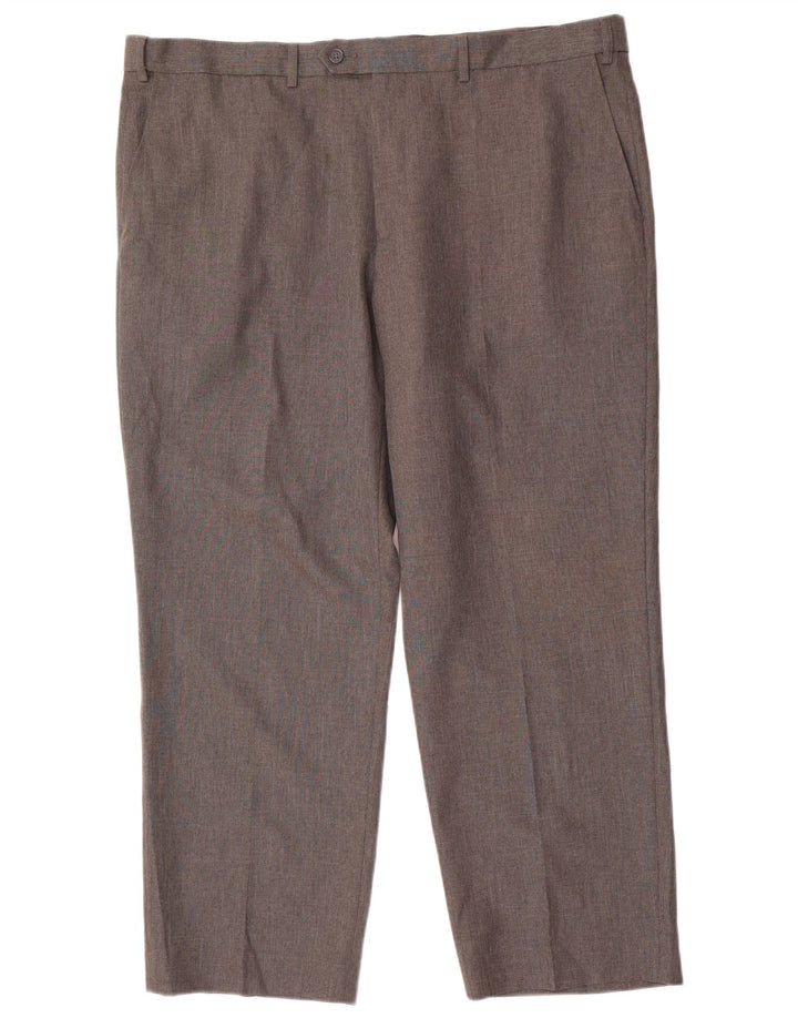 Marks & Spencer Herren-Anzughose in normaler Passform, W42, L29, Grau, Polyester