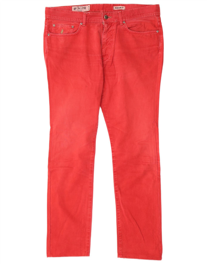 Marlboro Classics Herren-Jeans, reguläre Passform, gerade Passform, W34, L31, Rot
