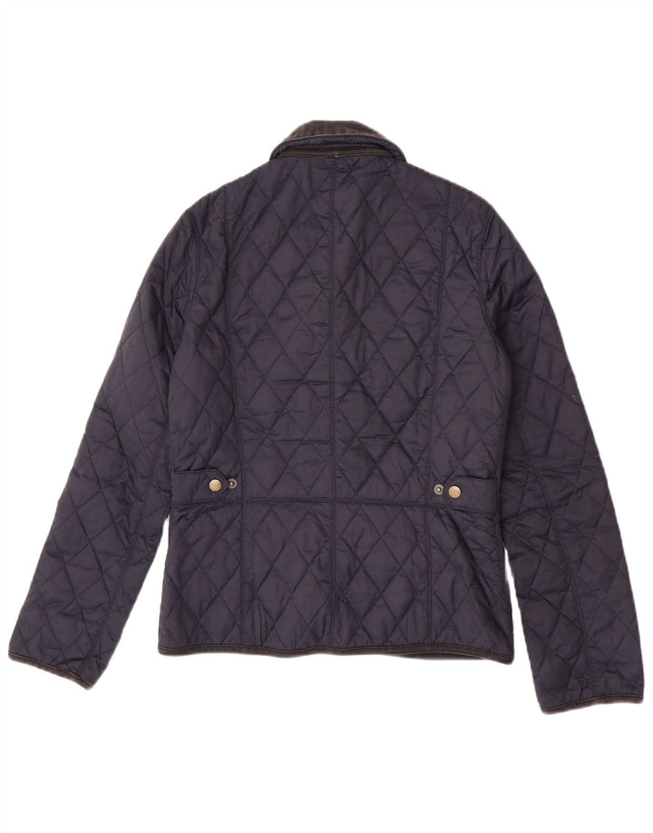 Barbour Damen Steppjacke UK 8 Small Marineblau Colourblock Polyester