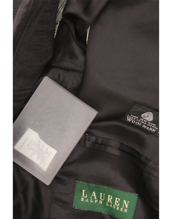 Ralph Lauren Herren-Blazer mit 2 Knöpfen, UK 44, XL, graue Nadelstreifenwolle