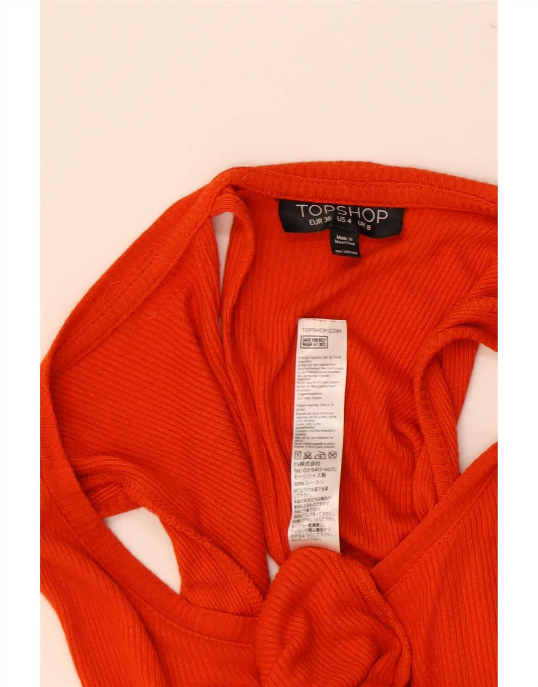 Topshop Damen ärmelloses Maxikleid UK 8 Small Rot