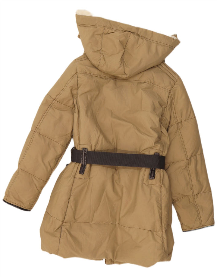 Murphy & Nye Wattierter Damenmantel mit Kapuze, UK 14, Medium Khaki, Polyamid