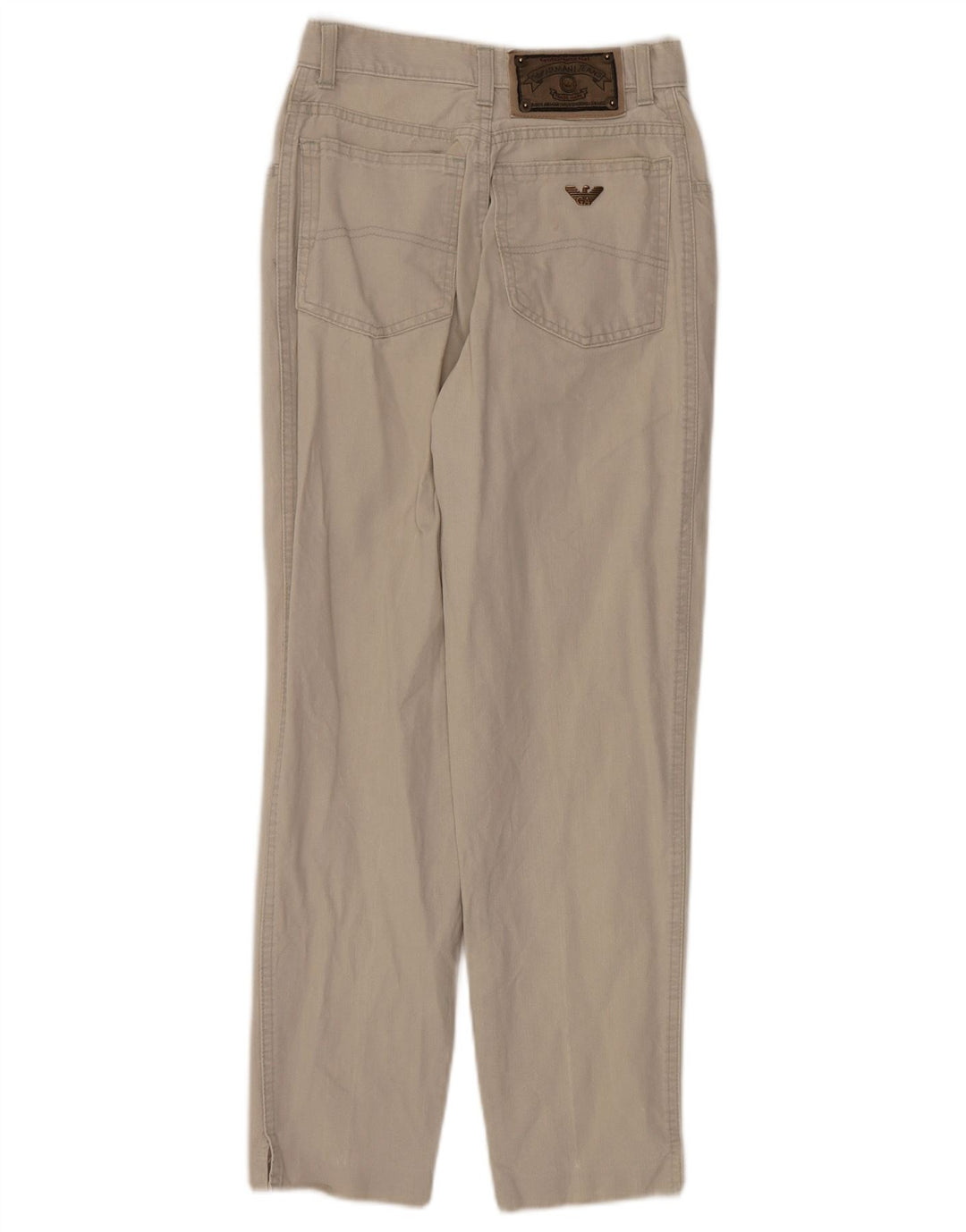Armani Damen Tapered Jeans W27 L26 Graue Baumwolle