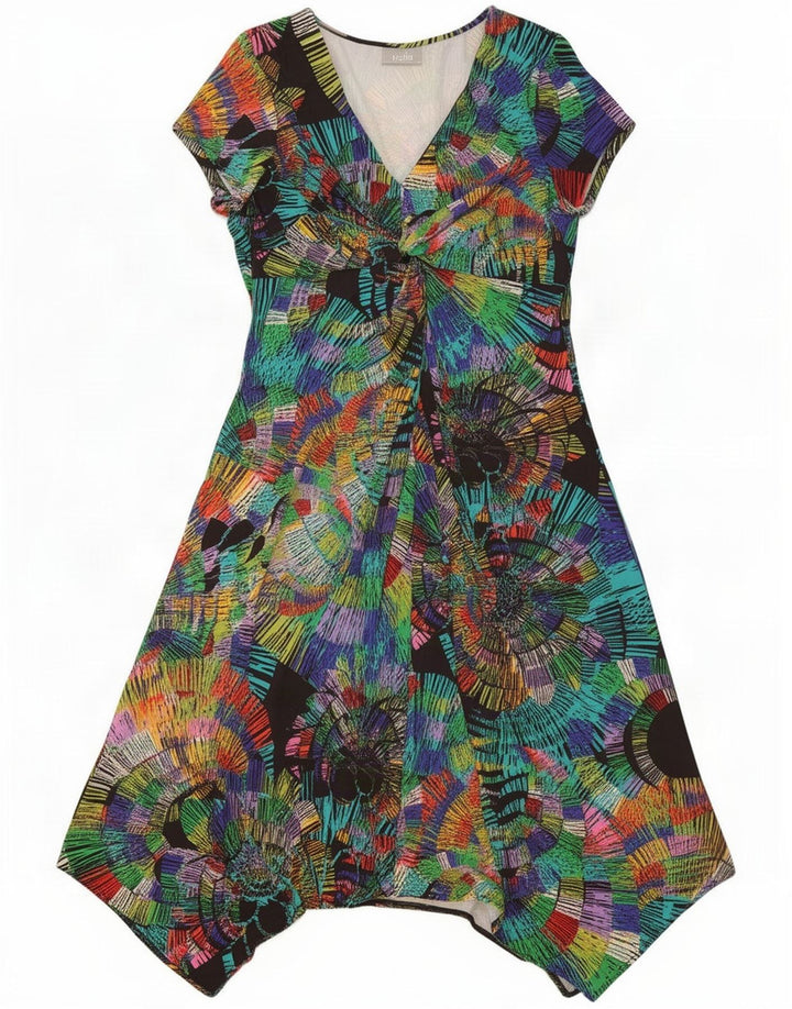 Asymmetrisches Damenkleid von Wallis, Größe 46, groß, mehrfarbig, geometrisch