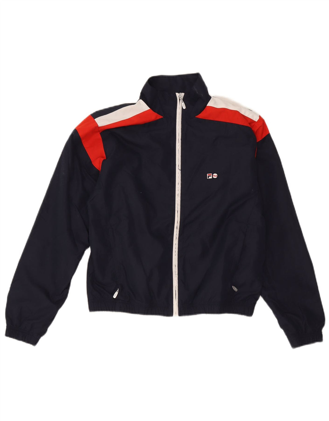 Fila Damen-Trainingsanzug-Top-Jacke, UK 10, Größe S, Marineblau, Farbblock