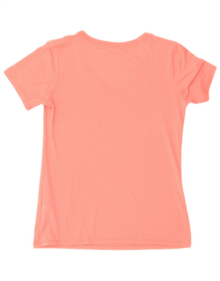 Nike Damen Dri Fit Graphic T-Shirt Top UK 10 Small Pink Polyester